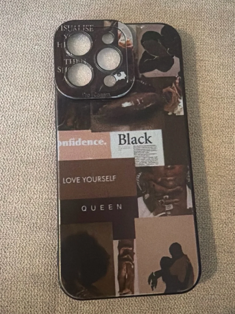 Stylish Brown Collage Phone Case - Fits Popular Smartphones